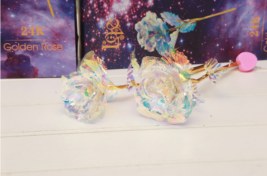 Conjunto de Rosas Doradas Luminosas 24K - Image 45