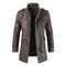 Chaqueta de Cuero Slim Fit Térmica para Hombre