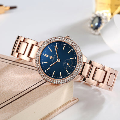 Reloj de Cristal Ilusorio con Diamantes - Sumergible y Elegante - Image 3