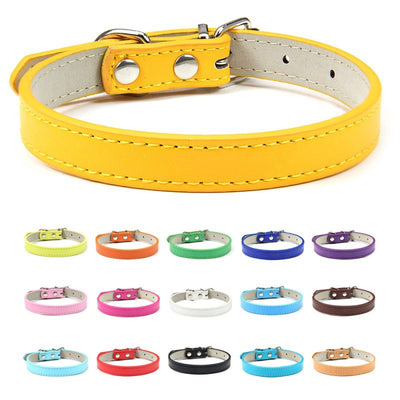 Collar de Cuero PU Premium para Mascotas