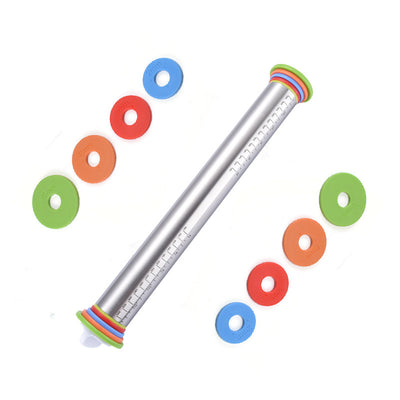 Rodillo para Masa de Acero Inoxidable Ajustable 43cm
