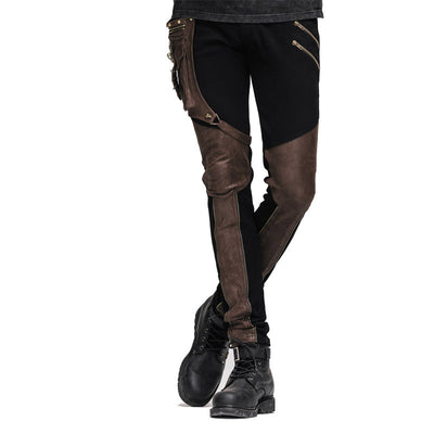 Pantalón de Cuero Negro Slim Fit con Detalles de Costura y Cierre - Image 2