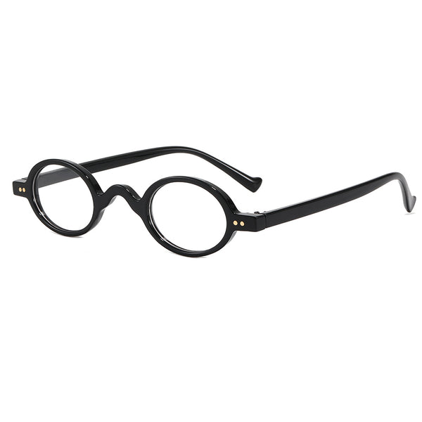 Red small frame round glasses with clear lenses, featuring a retro or steampunk style. - Image 19