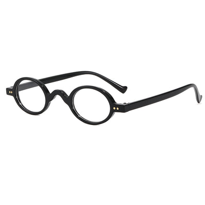 Red small frame round glasses with clear lenses, featuring a retro or steampunk style. - Image 19