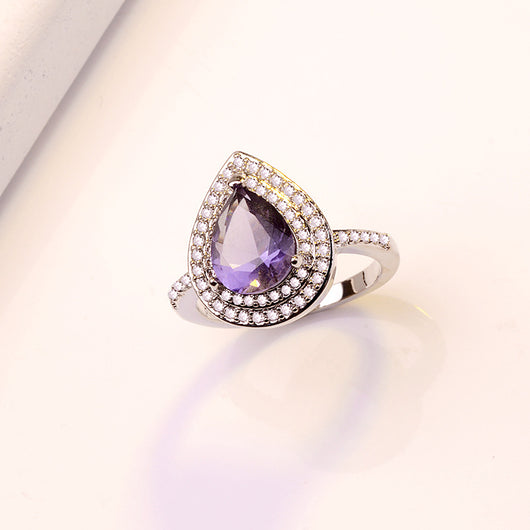 Anillo de Topacio Azul con Gota de Agua - Image 14