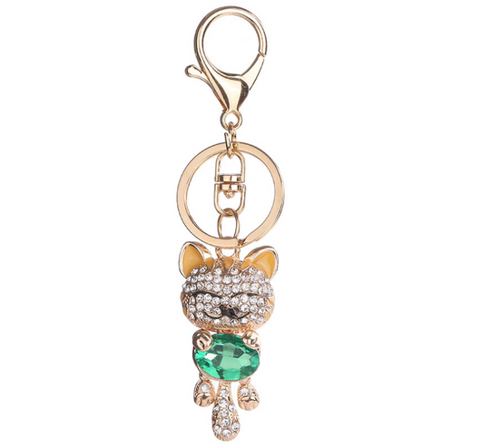 Llavero Gato de la Suerte con Cristal y Esmalte - Accesorio Elegante para Mujer - Image 7