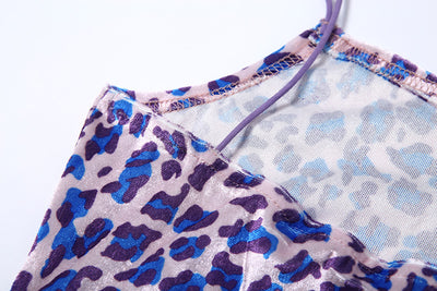Vestido Estampado Leopardo Cintura Ajustada Tirantes Finos - Image 11