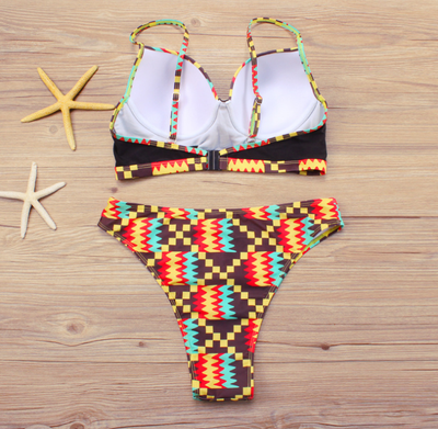 Bikini de Cintura Alta con Estampados Múltiples - Image 4