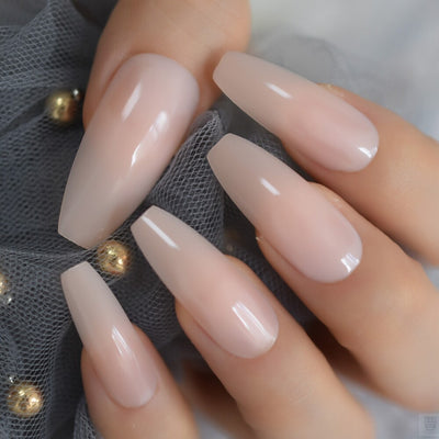 Uñas Postizas Extra Largas Tono Natural - Image 4
