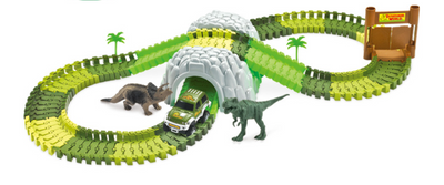 Auto de Dinosaurio Eléctrico con Pista Armable - Juguete Educativo de Doble Capa - Image 6