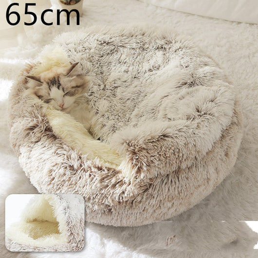 Cama 2 en 1 para Perros y Gatos - Cama Cálida de Felpa Suave Tipo Casa - Image 49