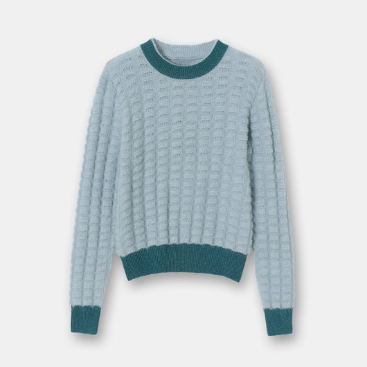 Suéter Retro de Combinación de Colores para Mujer - Image 9