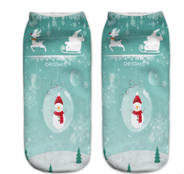 Calcetines Deportivos Navideños Cortos con Impresión 3D - Image 2