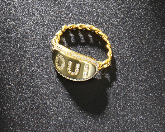 Anillo de Plata 925 con Cristal y Diamante - Diseño de Pareja Elegante y Minimalista - Image 6