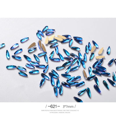 10 Piedras Rhinestone 3D Forma Gota de Agua para Decoración de Uñas - Image 13