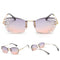 Gafas de Sol sin Marco con Diamantes Espejo Destellantes