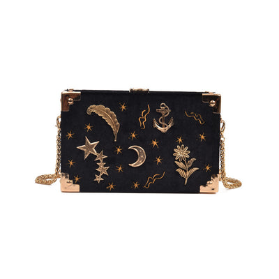 Bolso Bandolera Cuadrado con Bordado de Estrellas - Image 2