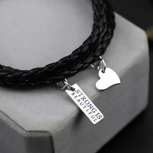 Conjunto de Plata Esterlina 925: Pulsera Robusta y Dije Corazón - Image 2