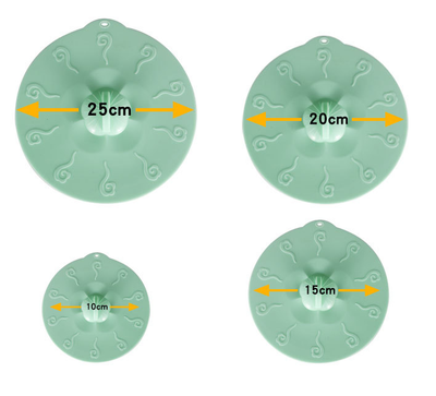 Set de 4 Tapas de Silicona Reutilizables con Ventosa - Sellado Hermético para Microondas y Almacenamiento - Image 3