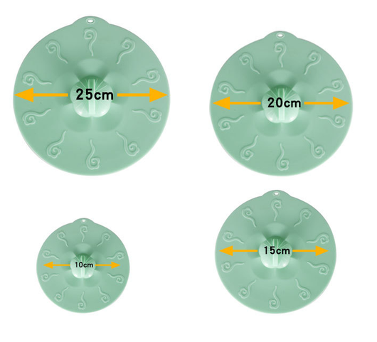 Set de 4 Tapas de Silicona Reutilizables con Ventosa - Sellado Hermético para Microondas y Almacenamiento - Image 3