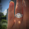Anillo de Compromiso Estilo Princesa con Diamante Simulado