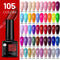 Esmalte de Uñas Gel Brillo Negro, Blanco y Rojo Efecto Mate