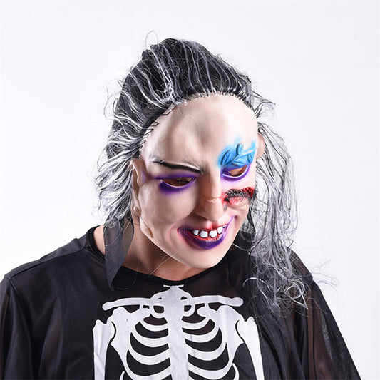 Máscara Facial de Vampiro Rígida para Halloween