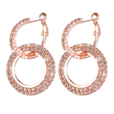 Aretes de Cristal con Inserto de Diamante Brillante - Image 5