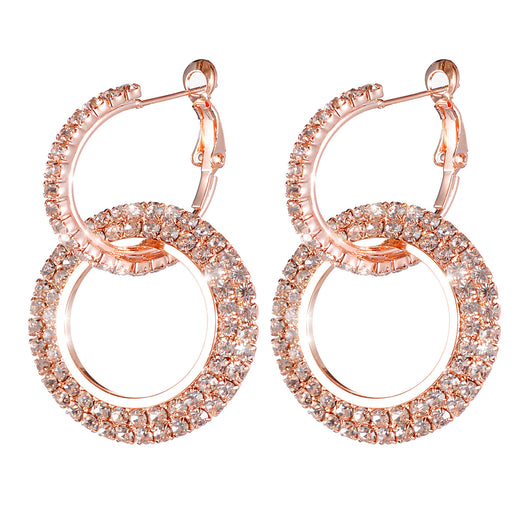 Aretes de Cristal con Inserto de Diamante Brillante - Image 5