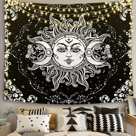 Tapiz Blanco y Negro Serie Estampada para el Hogar - Image 19