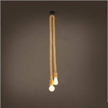Lámpara Colgante Industrial de Cuerda de Cáñamo - Diseño Retro Loft - Image 9