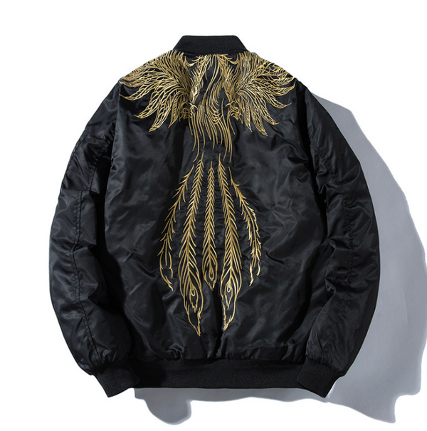 Chaqueta Bomber Harajuku Yokosuka con Bordados - Estilo Urbano Juvenil