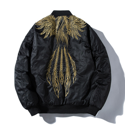Chaqueta Bomber Harajuku Yokosuka con Bordados - Estilo Urbano Juvenil