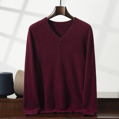 Suéter Minimalista Cuello en V para Hombre - Image 14