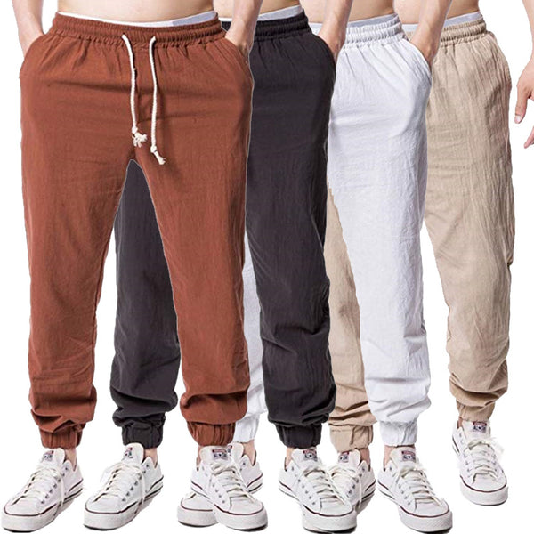 Pantalones Deportivos Casuales con Ajuste Cordón