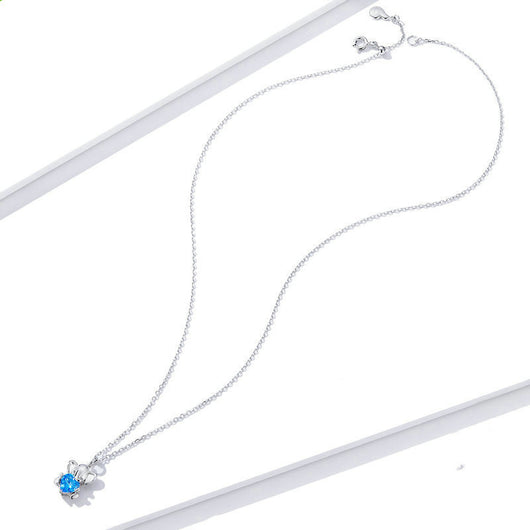 Collar Oso Azul en Plata 925 - Diseño Tierno y Adorable - Image 2