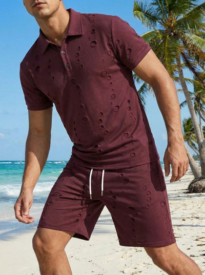 Polo Deportivo Hombre Efecto Desgastado con Botones - Estilo Verano - Image 20