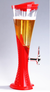 Dispensador de Bebidas Torre 1.5L Desmontable para Vino, Cerveza y Jugos