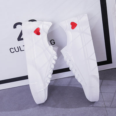 Zapatillas Deportivas de Cuero PU para Mujer con Detalles de Corazón - Image 6