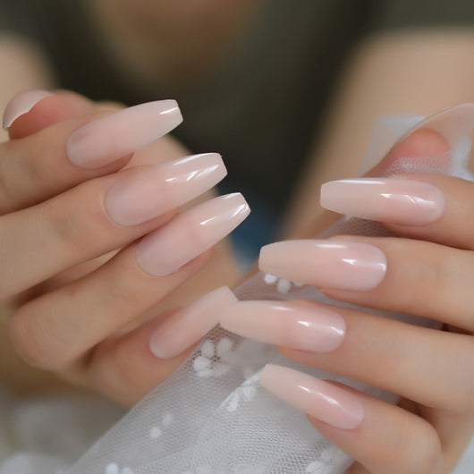 Uñas Postizas Extra Largas Tono Natural - Image 3