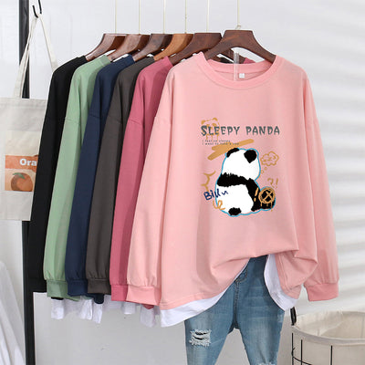 Suéter Mujer Elegante Efecto Capas Talla Grande Ajuste Holgado