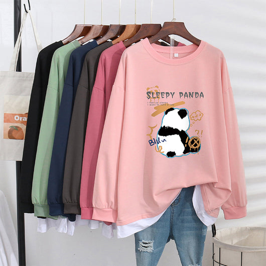Suéter Mujer Elegante Efecto Capas Talla Grande Ajuste Holgado
