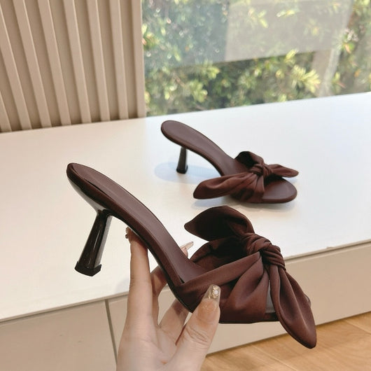 Sandalias de Tacón Stiletto con Moño para Mujer - Image 8