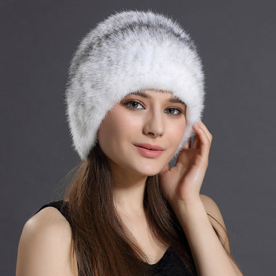 Gorro de Piel de Visón para Mujer - Calidez Elegante en Otoño e Invierno - Image 7