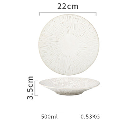 Plato de Cerámica Estilo Nórdico Contemporáneo para Cena - Image 12