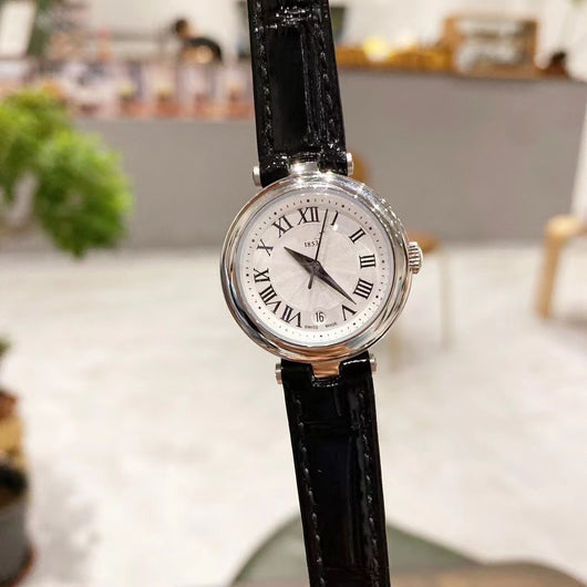 Reloj de Cuarzo con Correa de Acero y Esfera Romana Pequeña en Cuero - Image 3