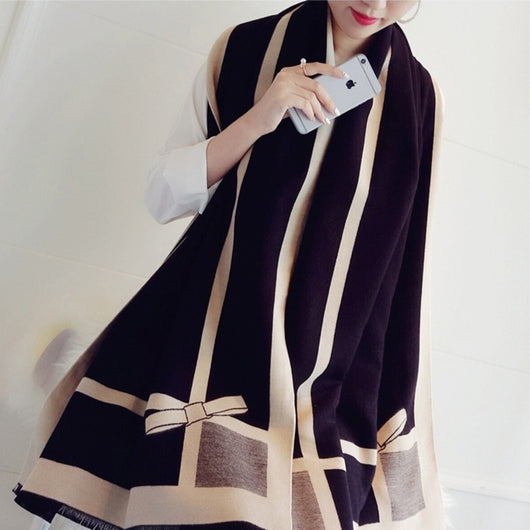 Poncho Reversible con Moño - Diseño Elegante Doble Cara - Image 10