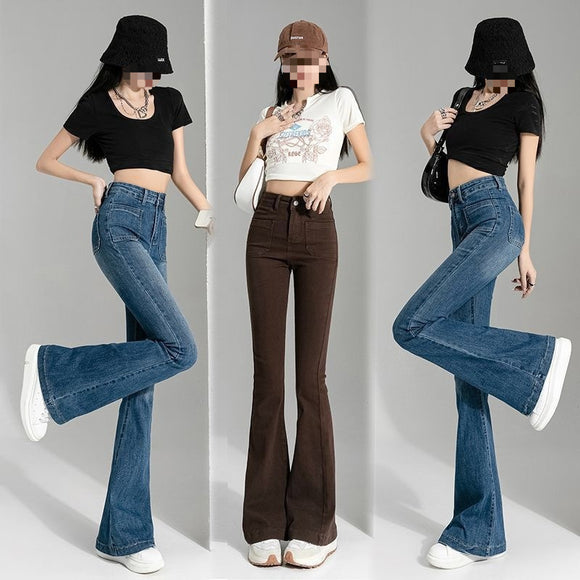 Jeans Acampanados Primavera Otoño Mujer Hot Girl