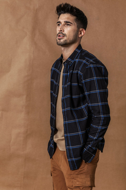 Camisa de Cuadros Casual con Textura Peinada - Image 12