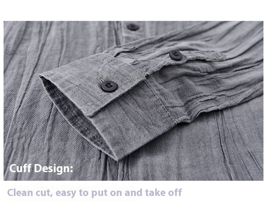 Camisa de Lino Casual con Textura Arrugada - Image 22